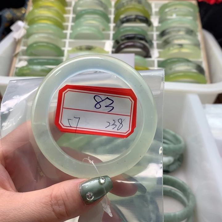 蛇纹石玉未镶嵌手镯1*8