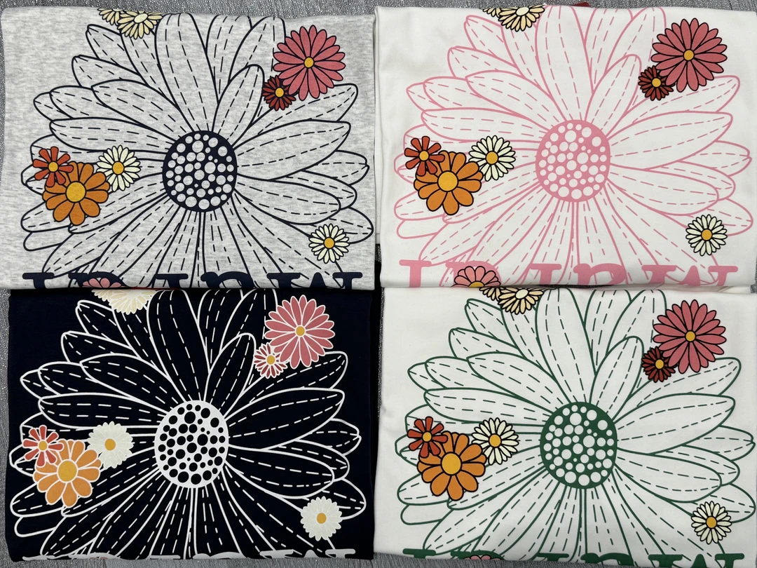 【韩国潮牌】韩代款小雏菊印花短袖T恤