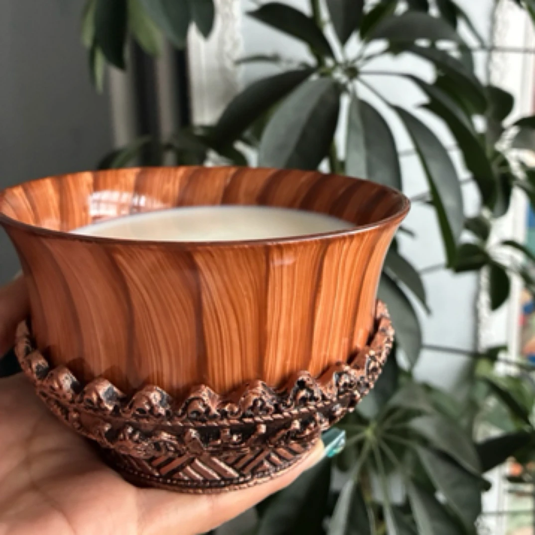 藏式艺术玻璃碗《索南措姆家》