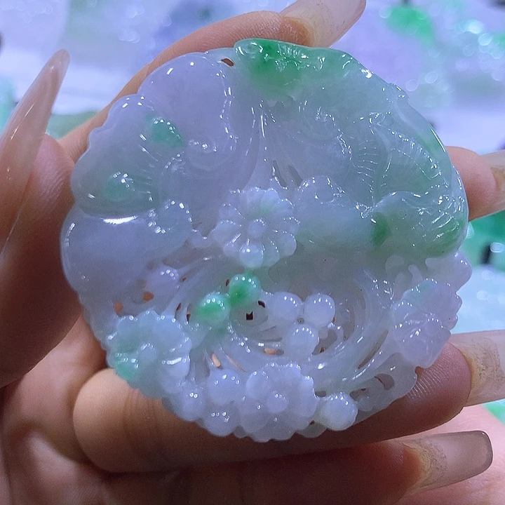 翡翠未镶嵌颈饰天然翡翠A货吊坠