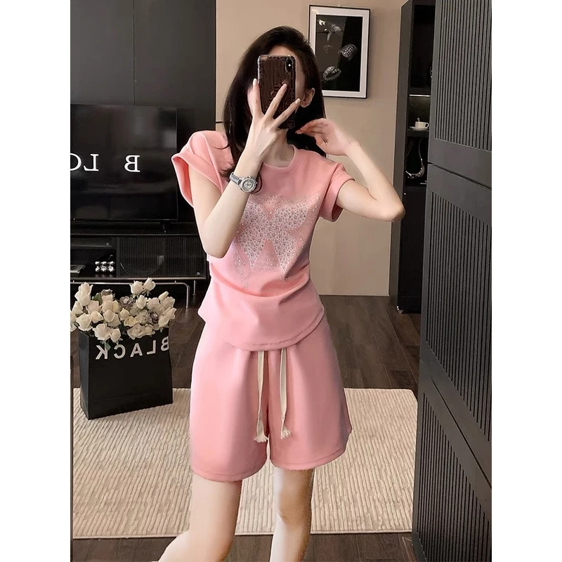 《漫天花朵》满钻蝴蝶套装·两件套7784