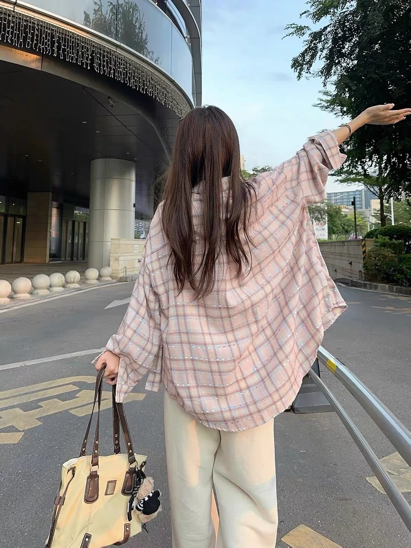 蛋家小清新格子衬衫Z