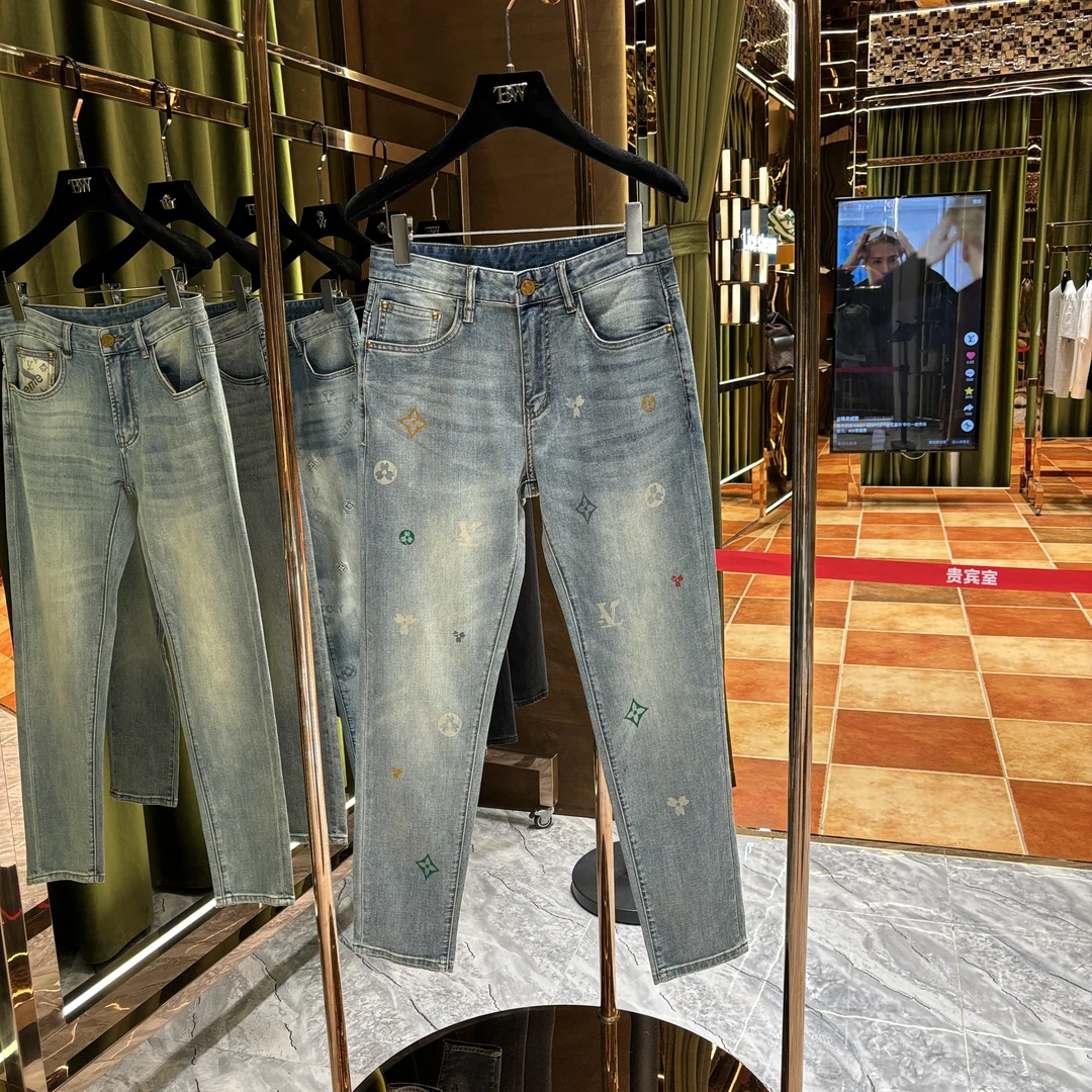 PG【认准橙子】2025夏季新品 时尚百搭重工定制牛仔裤-77092