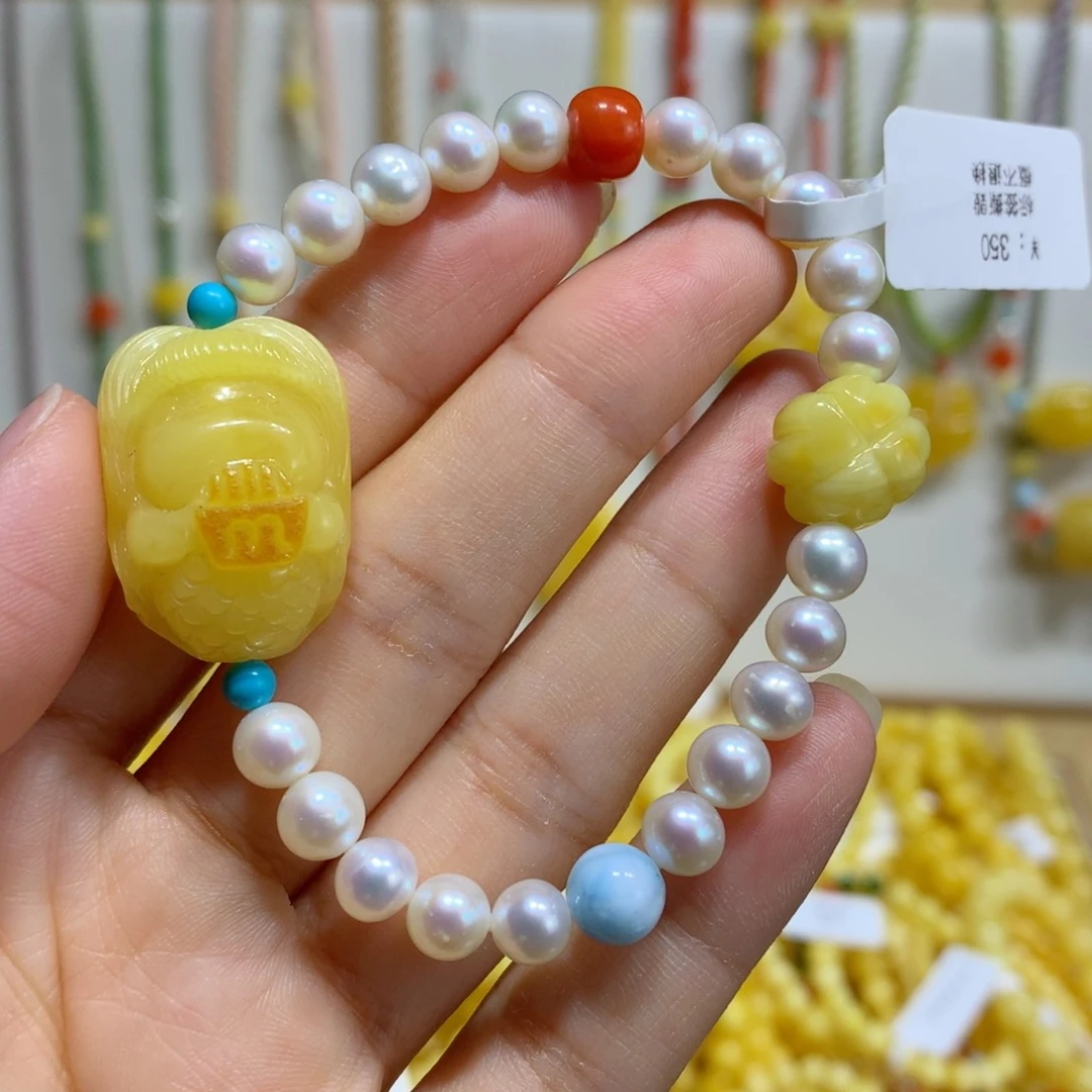 未镶嵌蜜蜡手链手链