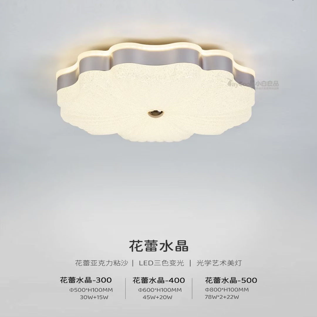 轻法式水晶客厅花蕾吸顶灯2025房间灯过道灯玄关灯书房灯复古女孩