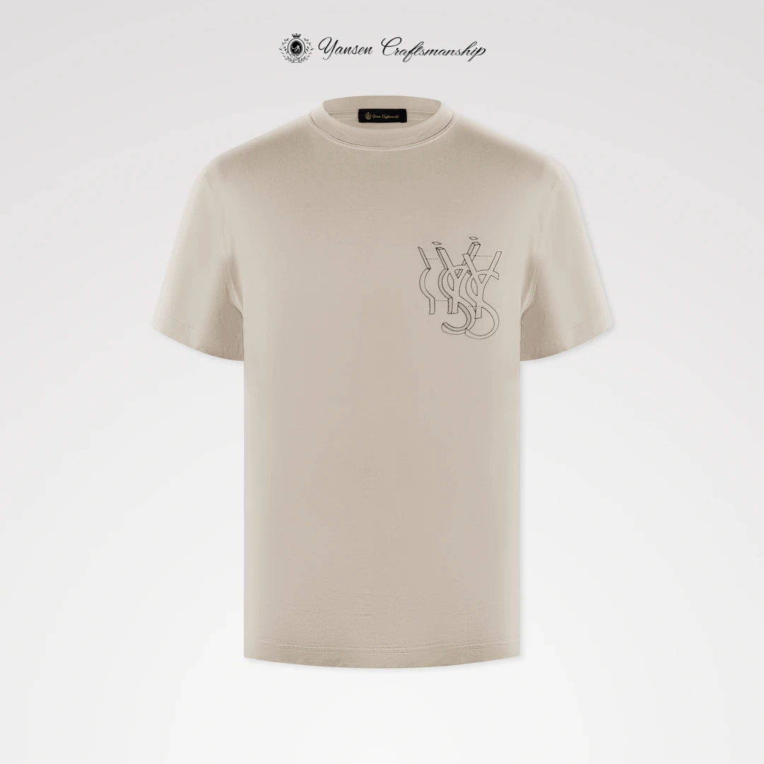 【黑标系列】重工无手感印花7A级物理抗菌面料宽松圆领短袖T恤KI003