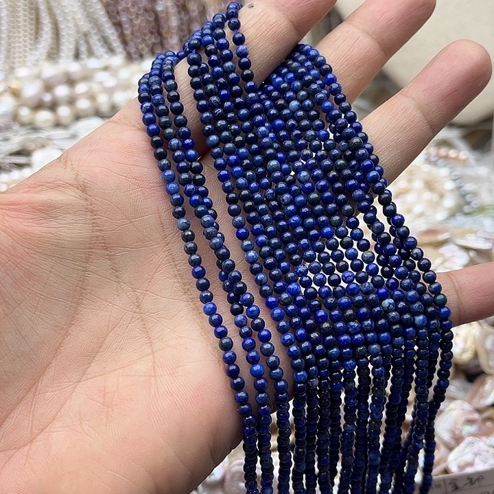 玛瑙/玉髓未镶嵌珠宝半成品一条3mm左右青金