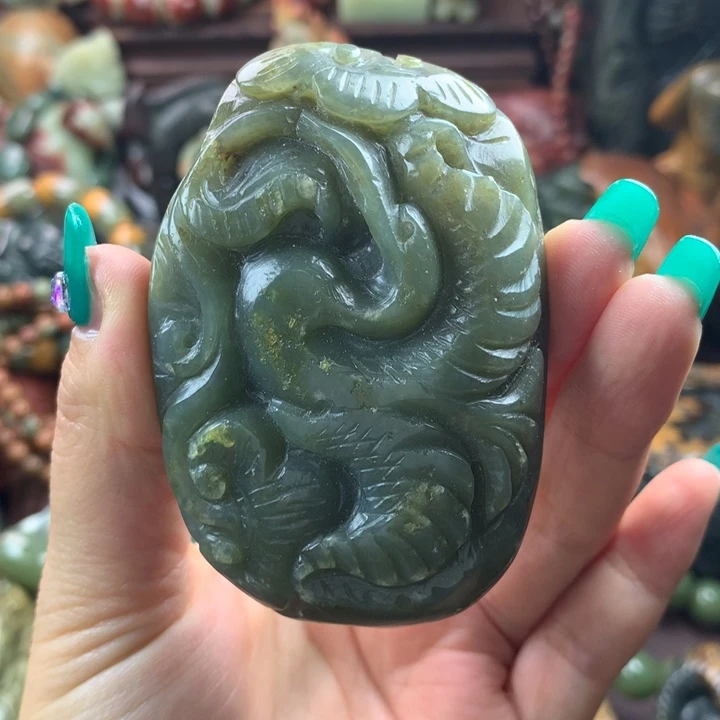 岫岩河磨玉（透闪石质玉）把件未镶嵌