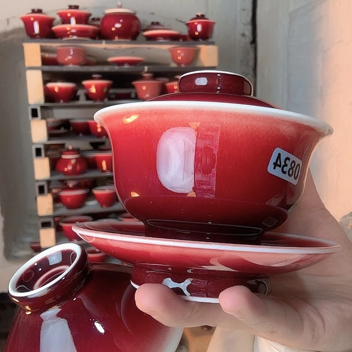 瓷片景德镇郎红陶瓷