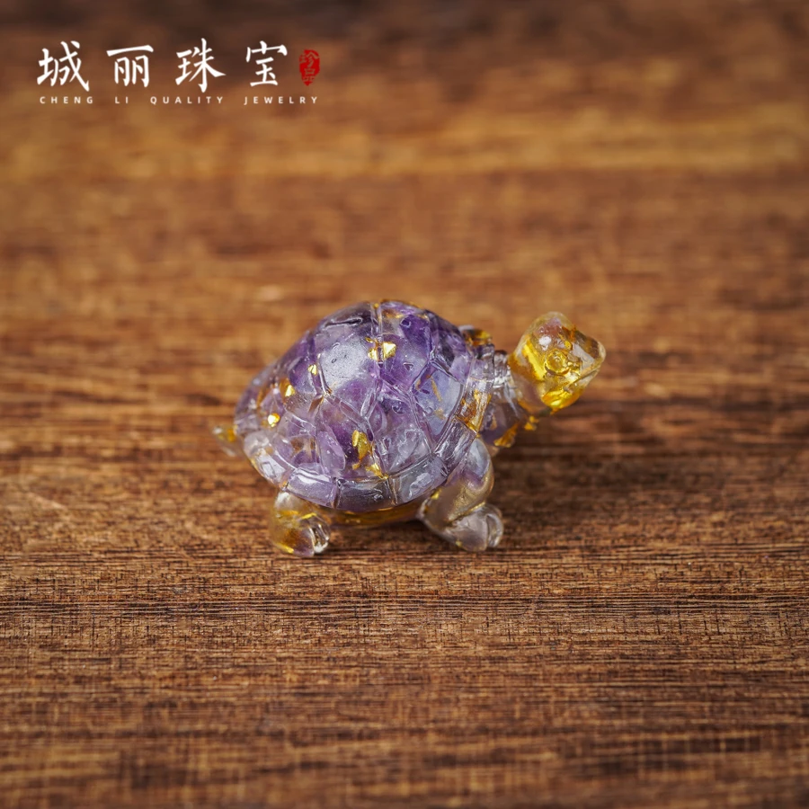 【城丽】七星金钱长寿龙龟摆件/个