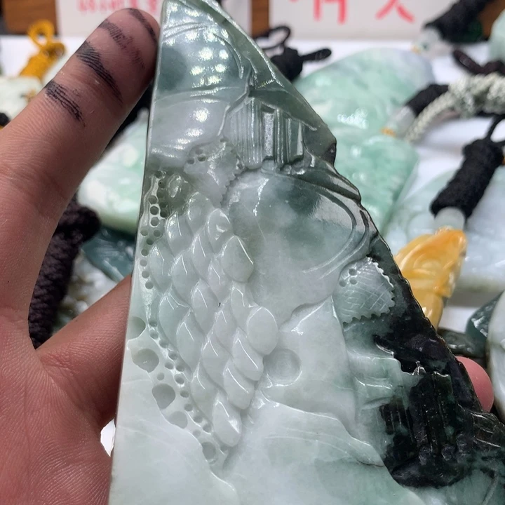 颈饰未镶嵌翡翠保真天然a货翡翠