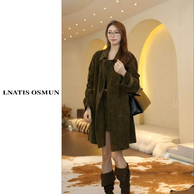 LNATIS OSMUN  |  旧城晚风  澳大利亚进口胎牛皮反绒外套50920