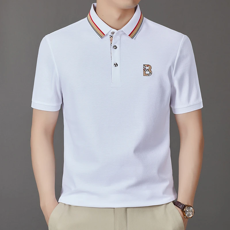 【专柜正品】欧洲轻奢男款爆款2025新款短袖polo衫男休闲商务t恤