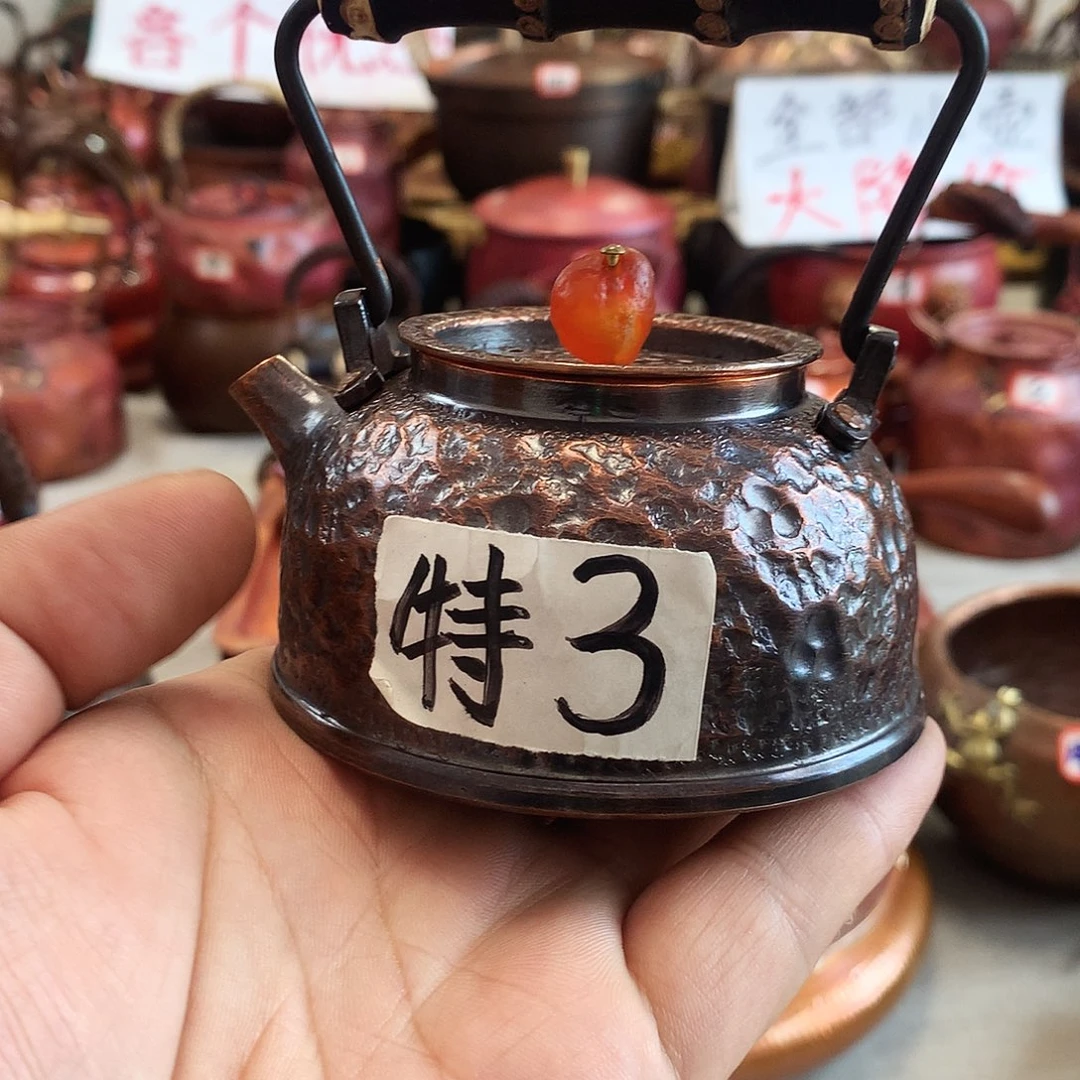 风***紫竹提梁黑石头壶