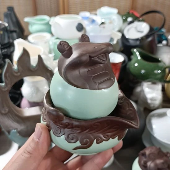 西***电陶瓷盖碗茶杯茶叶罐主人杯