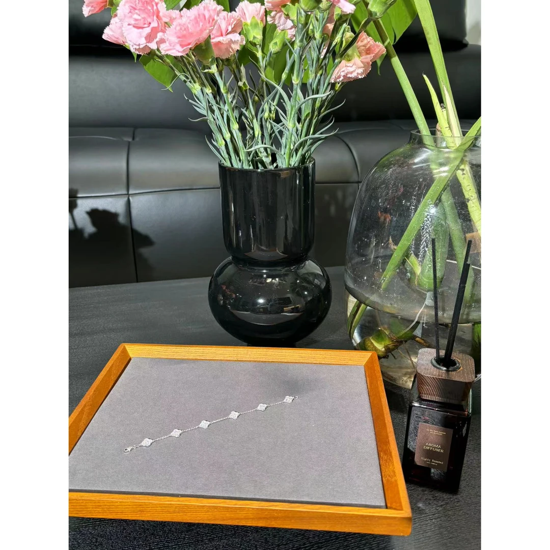 【MK1】mini六6花银色满钻手环围巾轻奢高档