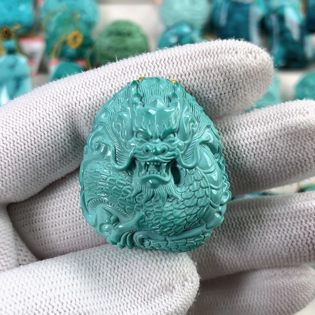 绿松石未镶嵌车挂