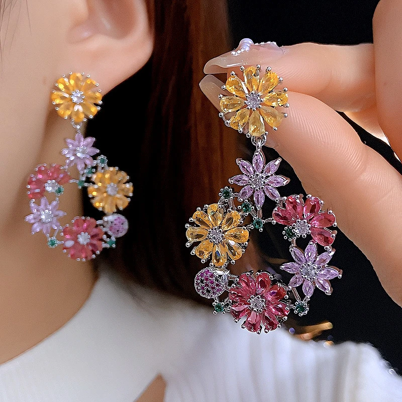 黄铜锆石耳饰 Z饰品小众设计高级感耳环2025新款爆款轻奢耳饰