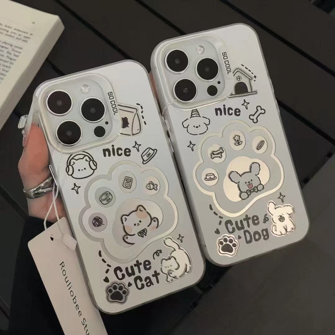 ins爪爪适用苹果iphone小米15promax防摔vivo华为oppo手机壳女