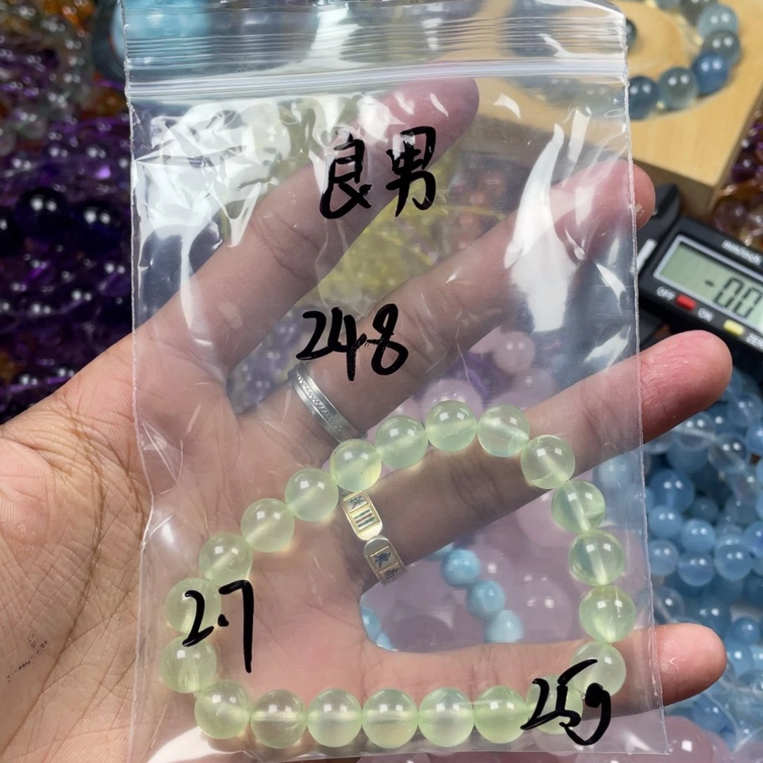 水晶手链未镶嵌葡萄石