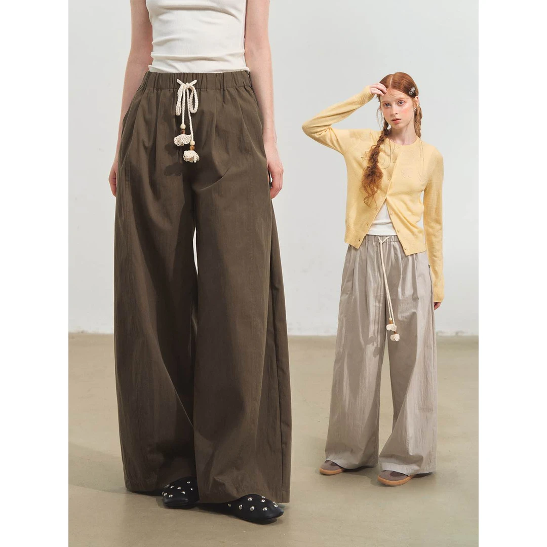 SOMESOWE宽松休闲阔腿弯刀裤