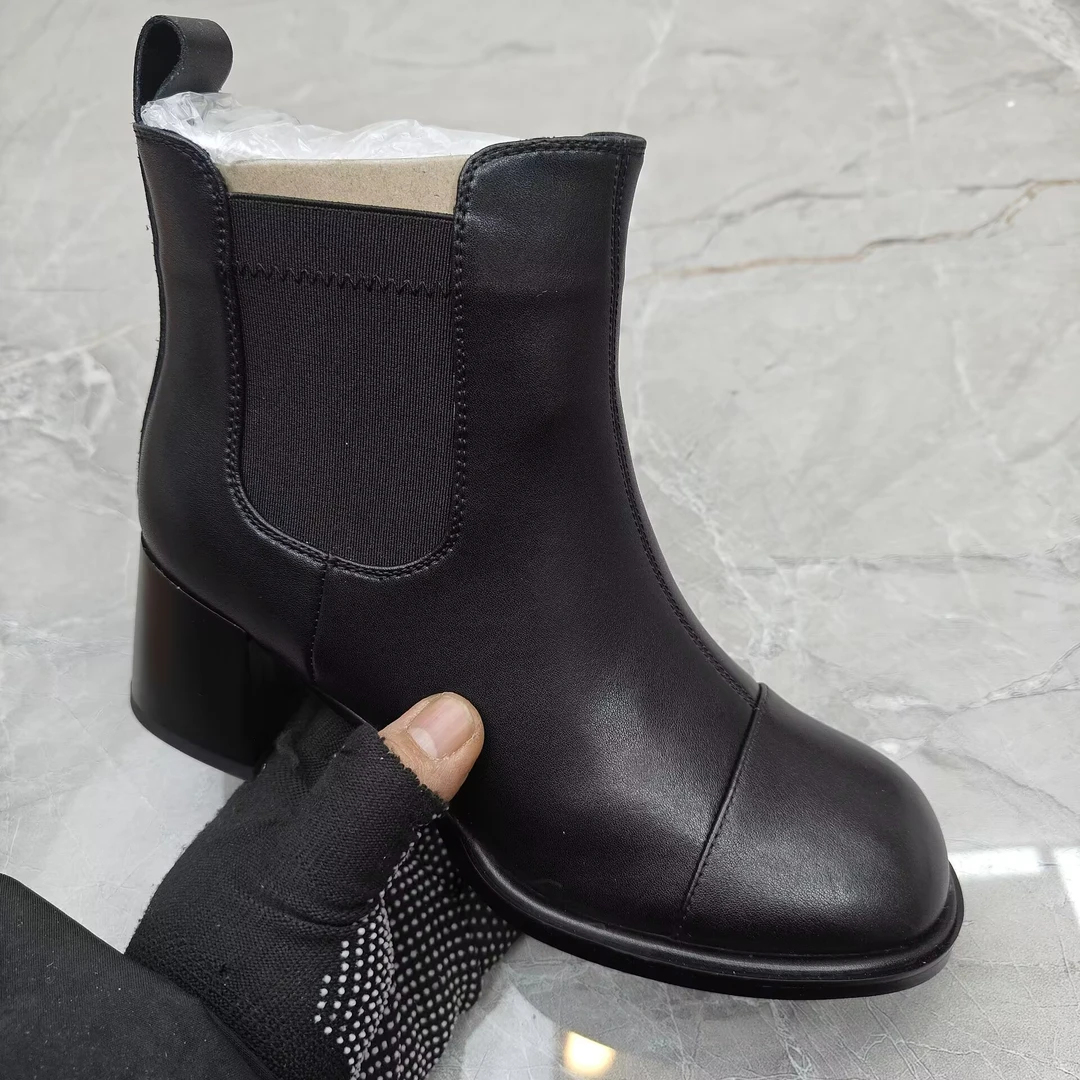 d（孤品）35码短靴女靴子 121-1307牛皮