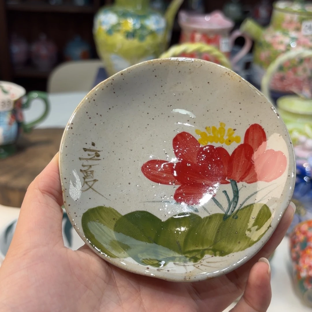瓷片景德镇手绘高温釉下彩陶瓷茶具