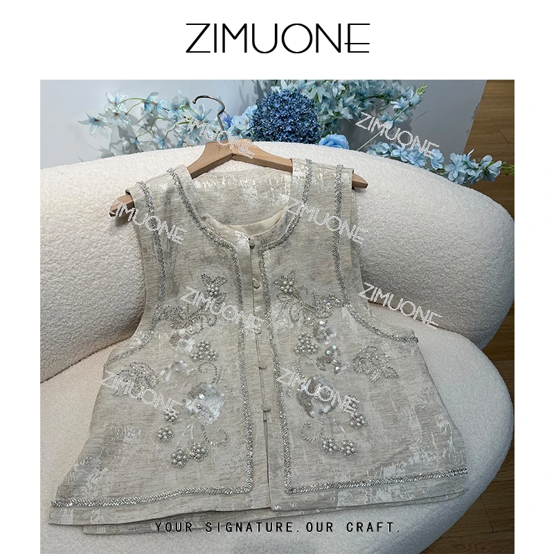 【绝代佳人】高定重工串珠子母依新中式马甲25107IEF2519