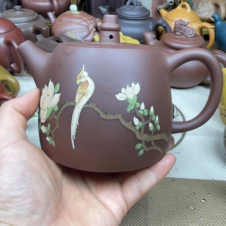 紫砂茶壶紫砂壶紫泥汉铎450cc