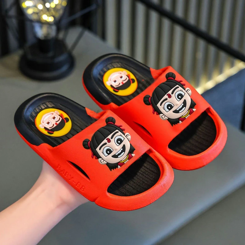 哪吒2男童3-6岁拖鞋儿童居家室内防滑夏季新款卡通可爱小孩凉拖