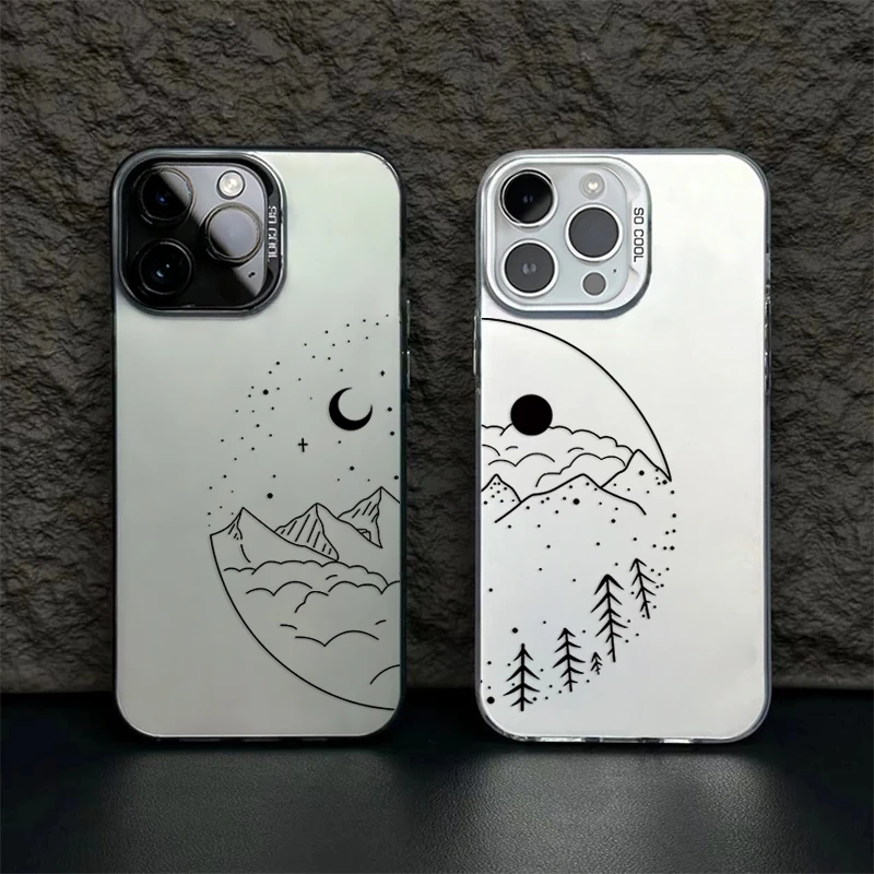 太阳月亮适用苹果16手机壳iPhone14ProMax套15防摔13保护12情侣11