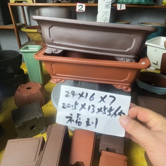 宜兴紫砂花盆二个
