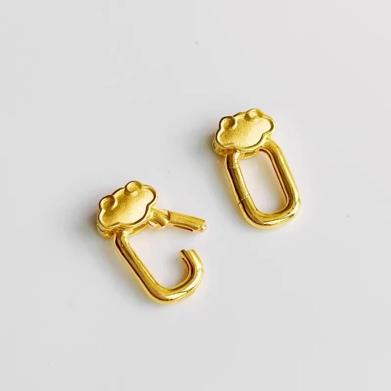 镀18k无痕隐藏扣头金色绳结如意扣头手链扣头diy珍珠项链连接扣饰