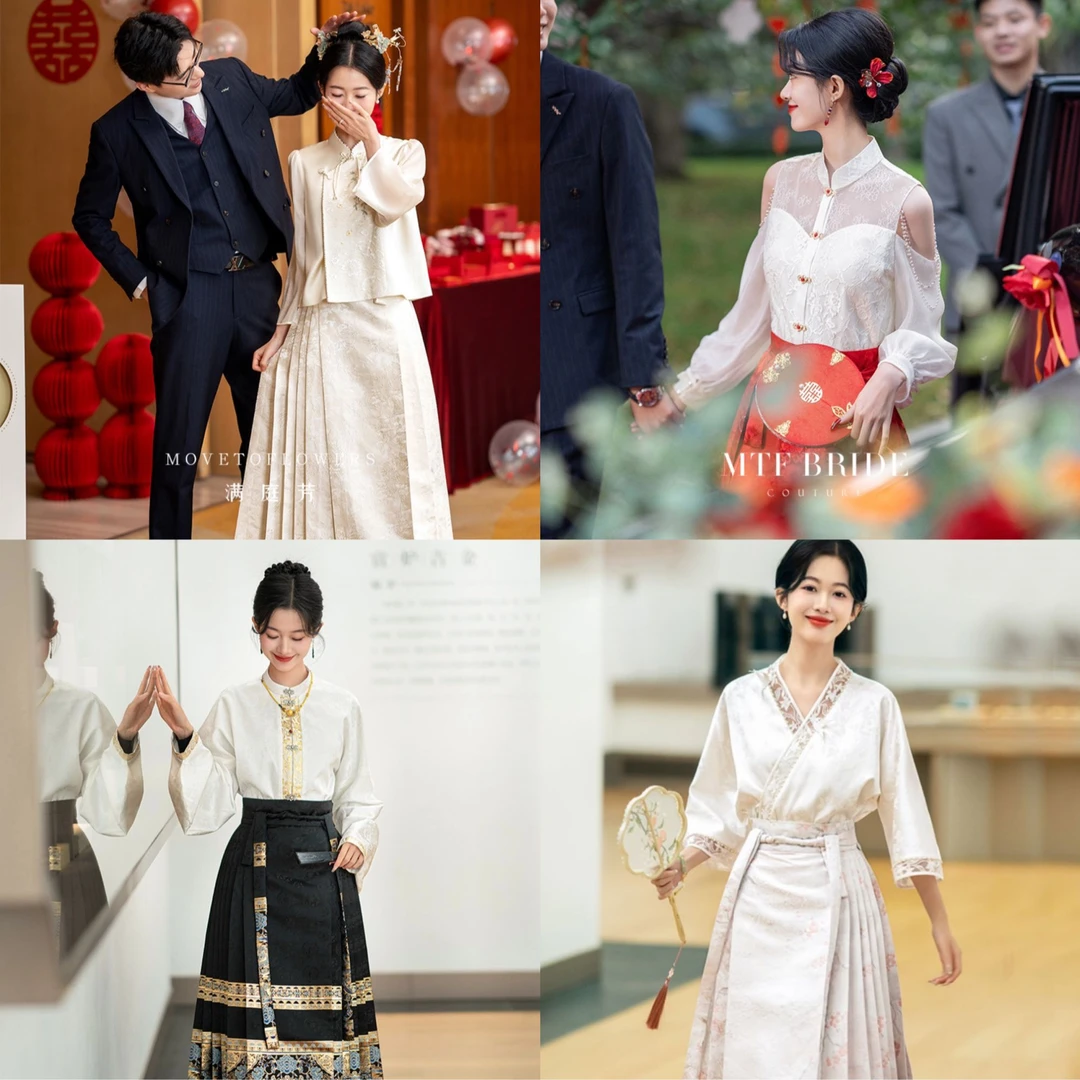 满庭芳 新中式上衣日常可穿马面裙复古黑色款合集