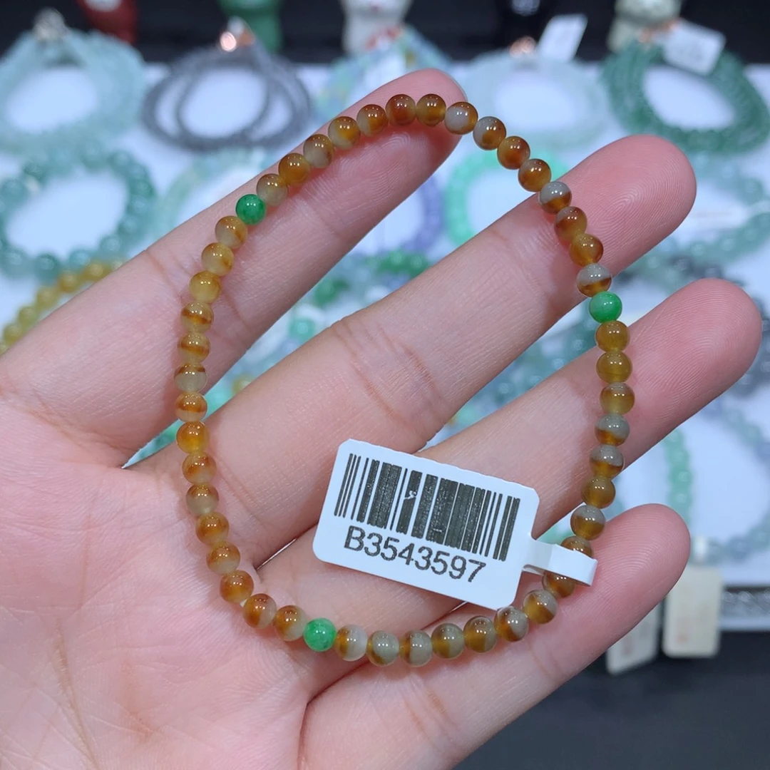 未镶嵌手串翡翠天然