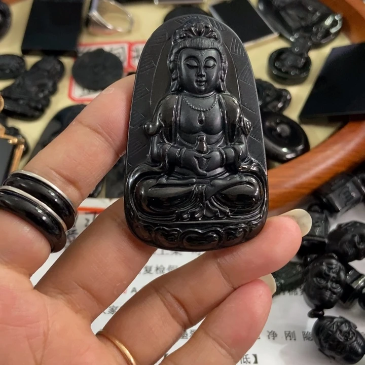 翡翠未镶嵌颈饰❤️****墨翠观音