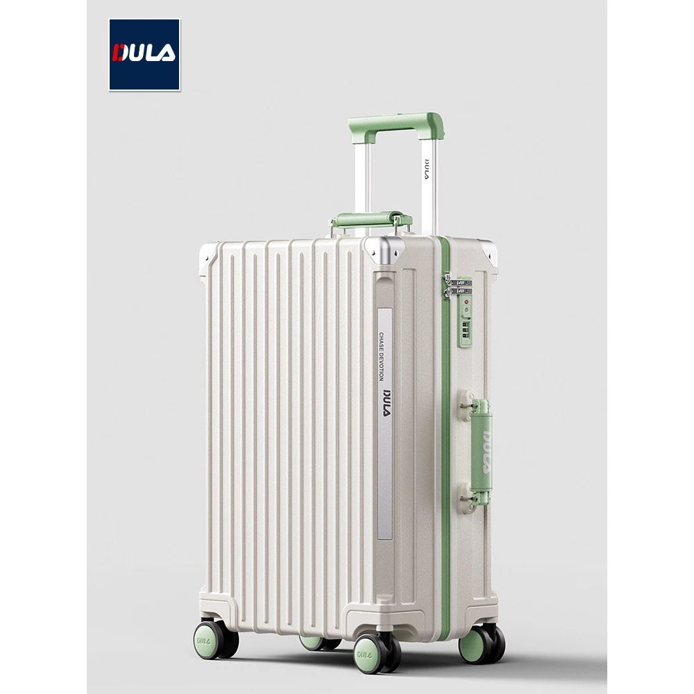 新款DULA行李箱女20寸登机箱24PC抗摔拉杆箱多功能旅行箱密码箱包