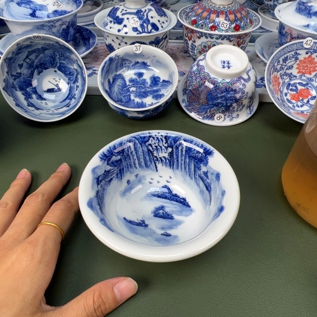 景德镇纯手工纯手绘茶具木木25
