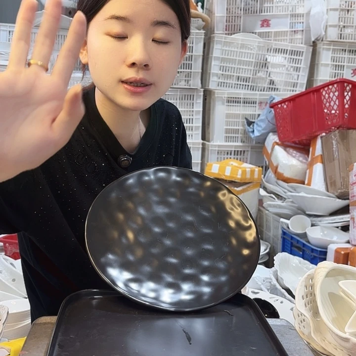碟微瑕产品………黑色一方一圆两件套