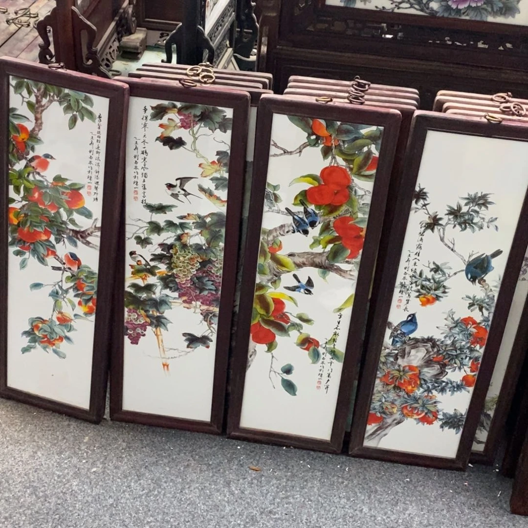 瓷片65*22*4 景德镇瓷板画柴窑烧制