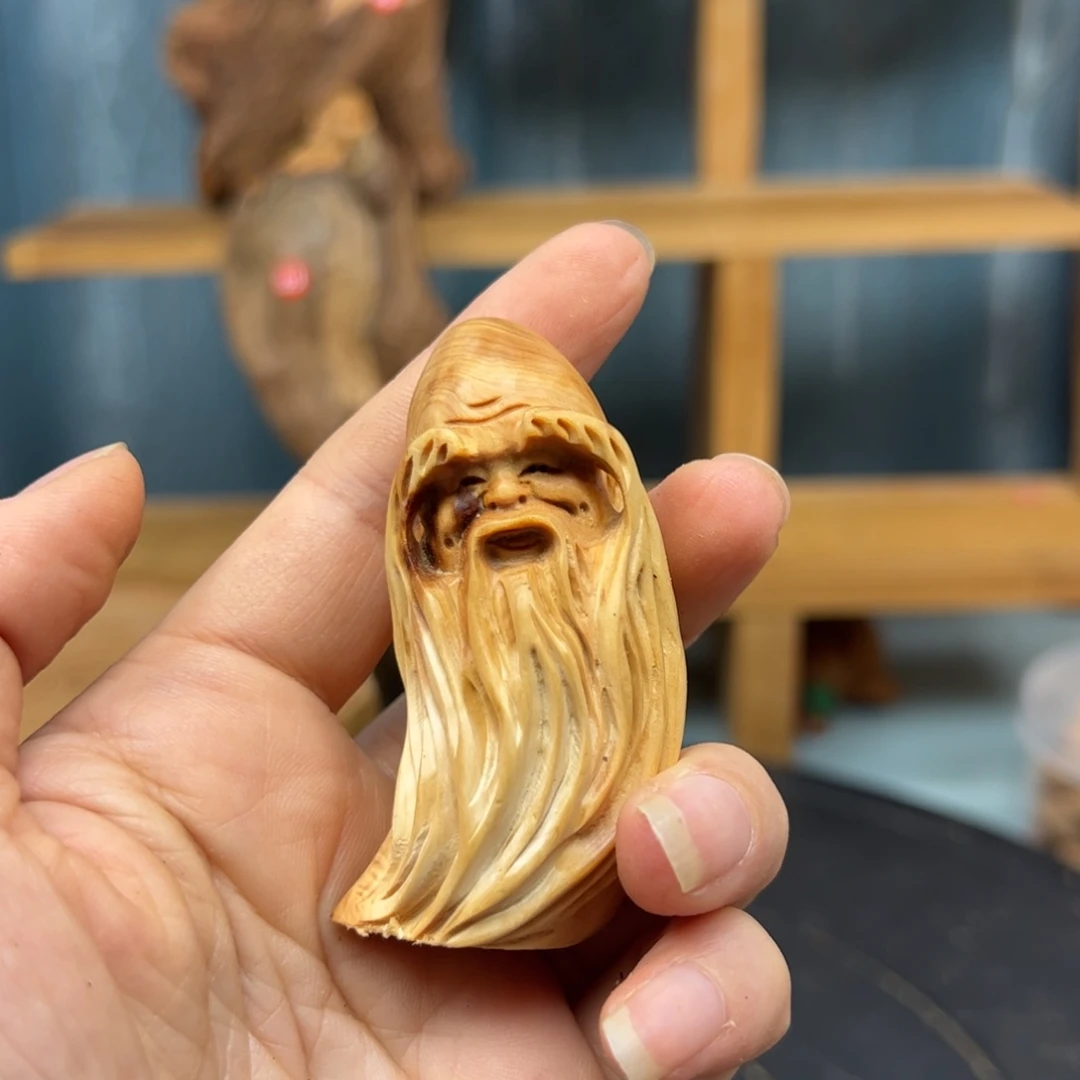 木财**爷崖柏木摆件手把件
