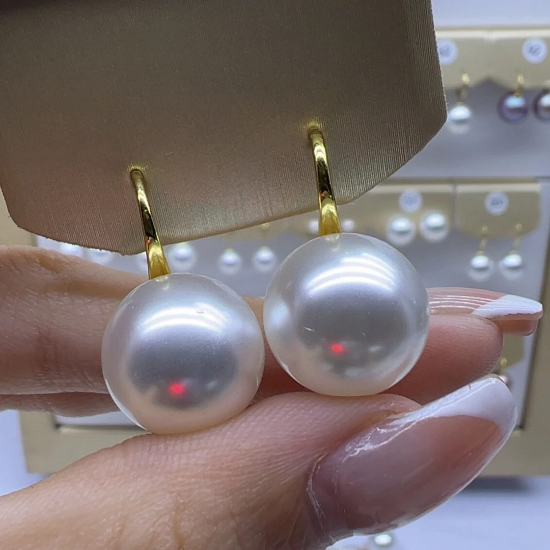 耳饰淡水珍珠18K金镶嵌