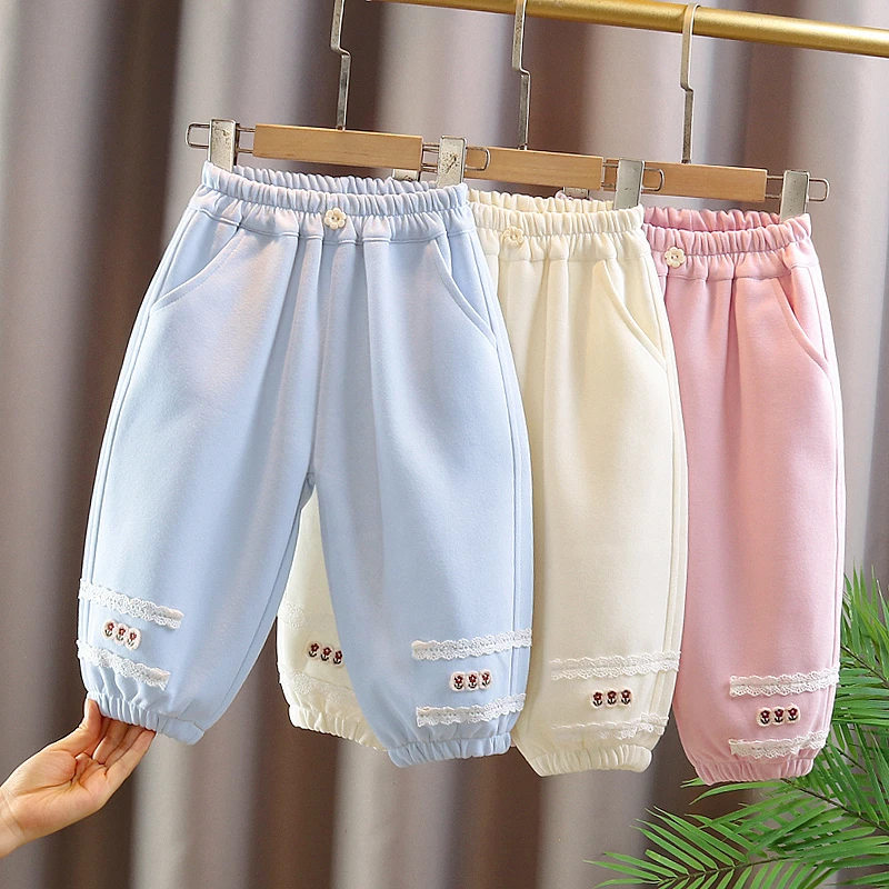 女童运动裤春秋外穿儿童休闲裤洋气韩版秋季卫裤女宝宝长裤女童裤