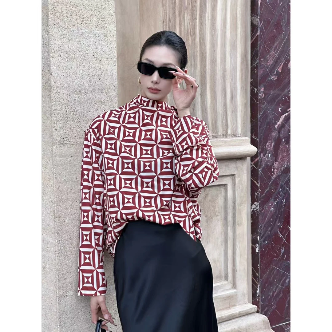 FIINAL《纵情都市》经典几何印花系列极简设计感多穿衬衣