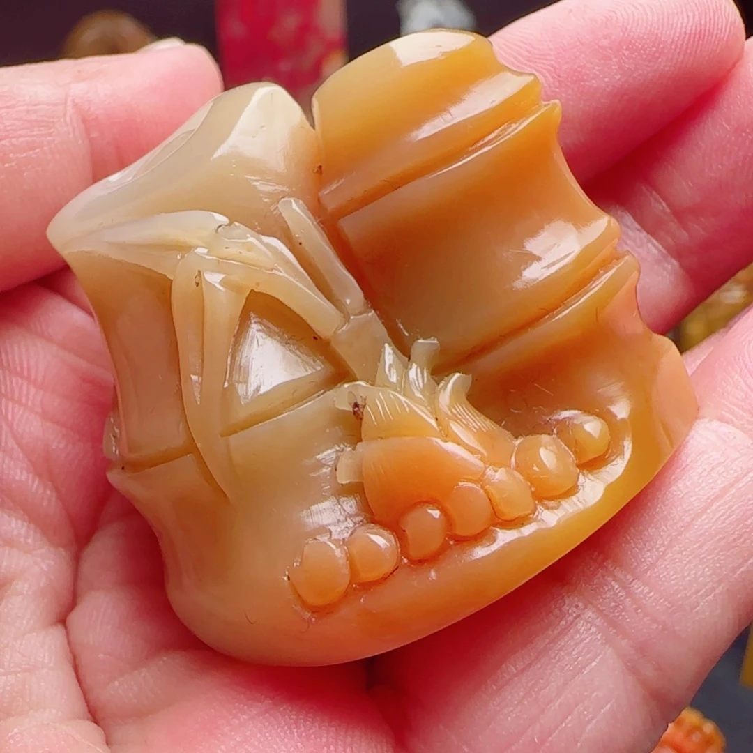 昌化石田黄冻印章