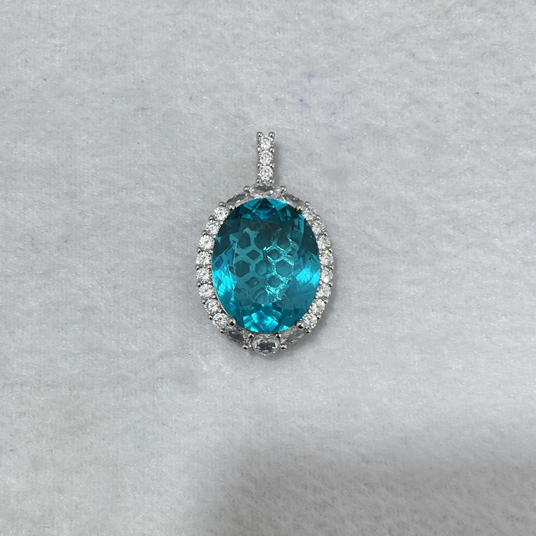 【清梧云初】 经典百搭设计蓝色吊坠BJ197