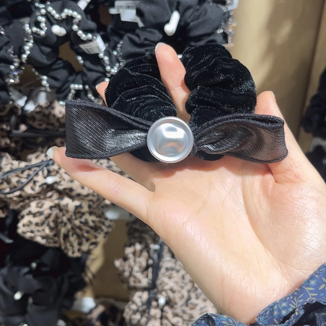 布艺非金属黑丝绒带蝴蝶结小肠