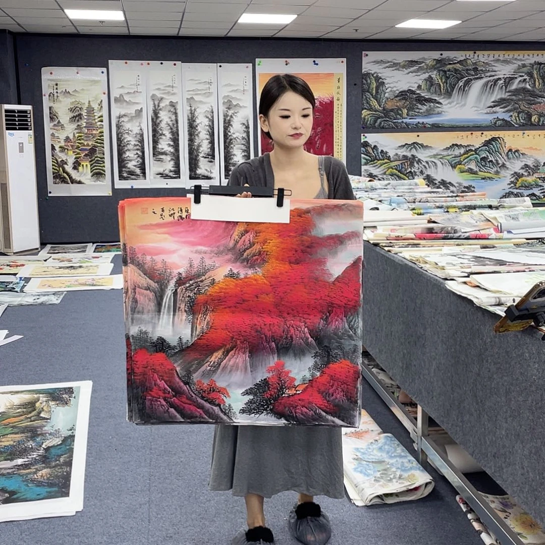 国画作品小姐姐放漏…