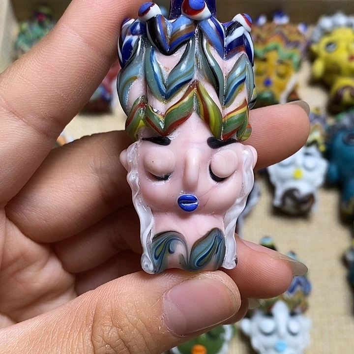 琉璃颈饰小天使娃043