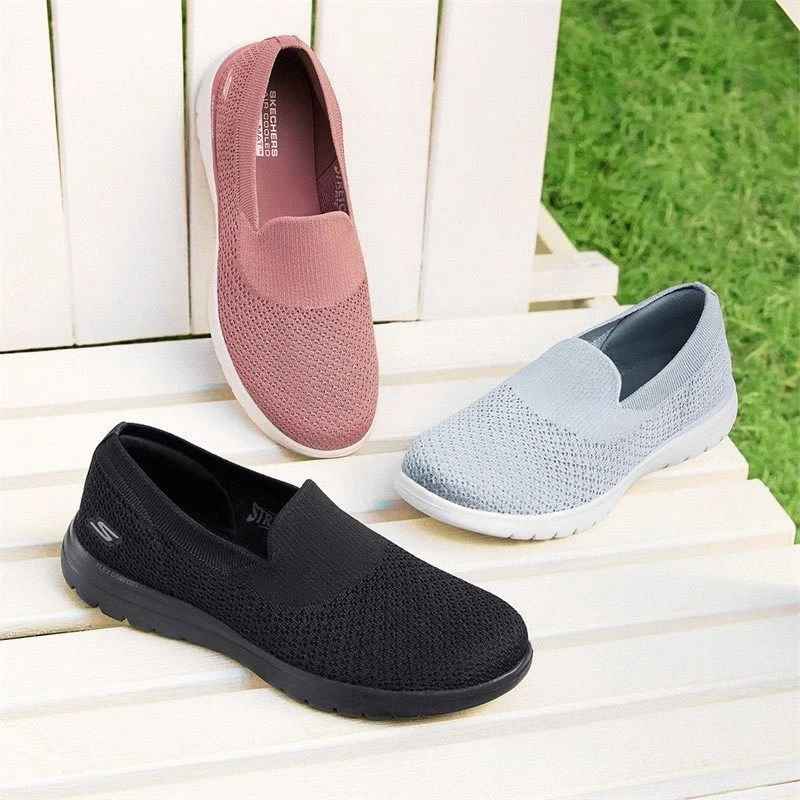 【针织网面浅口鞋】斯凯奇女鞋休闲鞋2025秋季新款健步鞋透气运动鞋